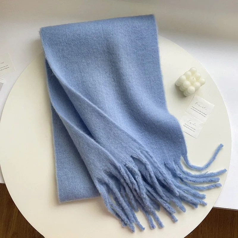 Wholesale Price Luxury Cashmere Blended Bright Colorful Women Blanket Scarf Winter