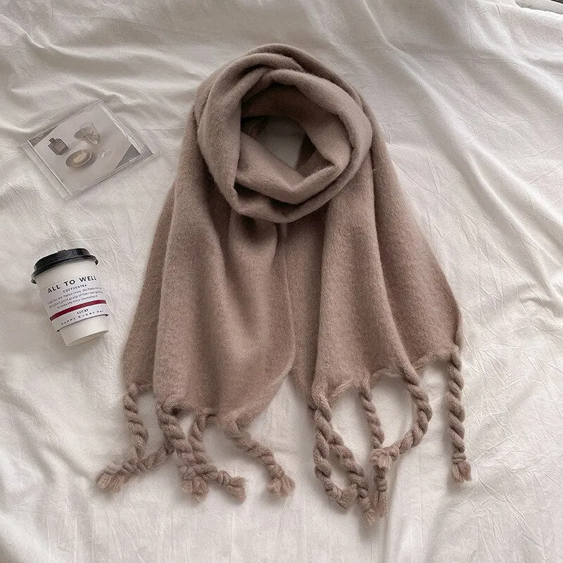 Wholesale Price Luxury Cashmere Blended Bright Colorful Women Blanket Scarf Winter