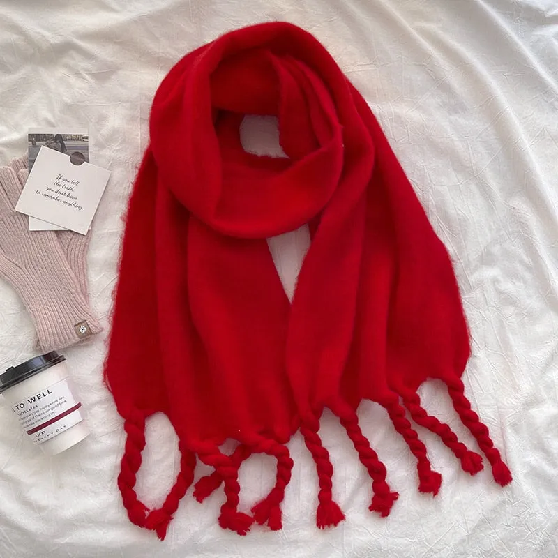 Wholesale Price Luxury Cashmere Blended Bright Colorful Women Blanket Scarf Winter