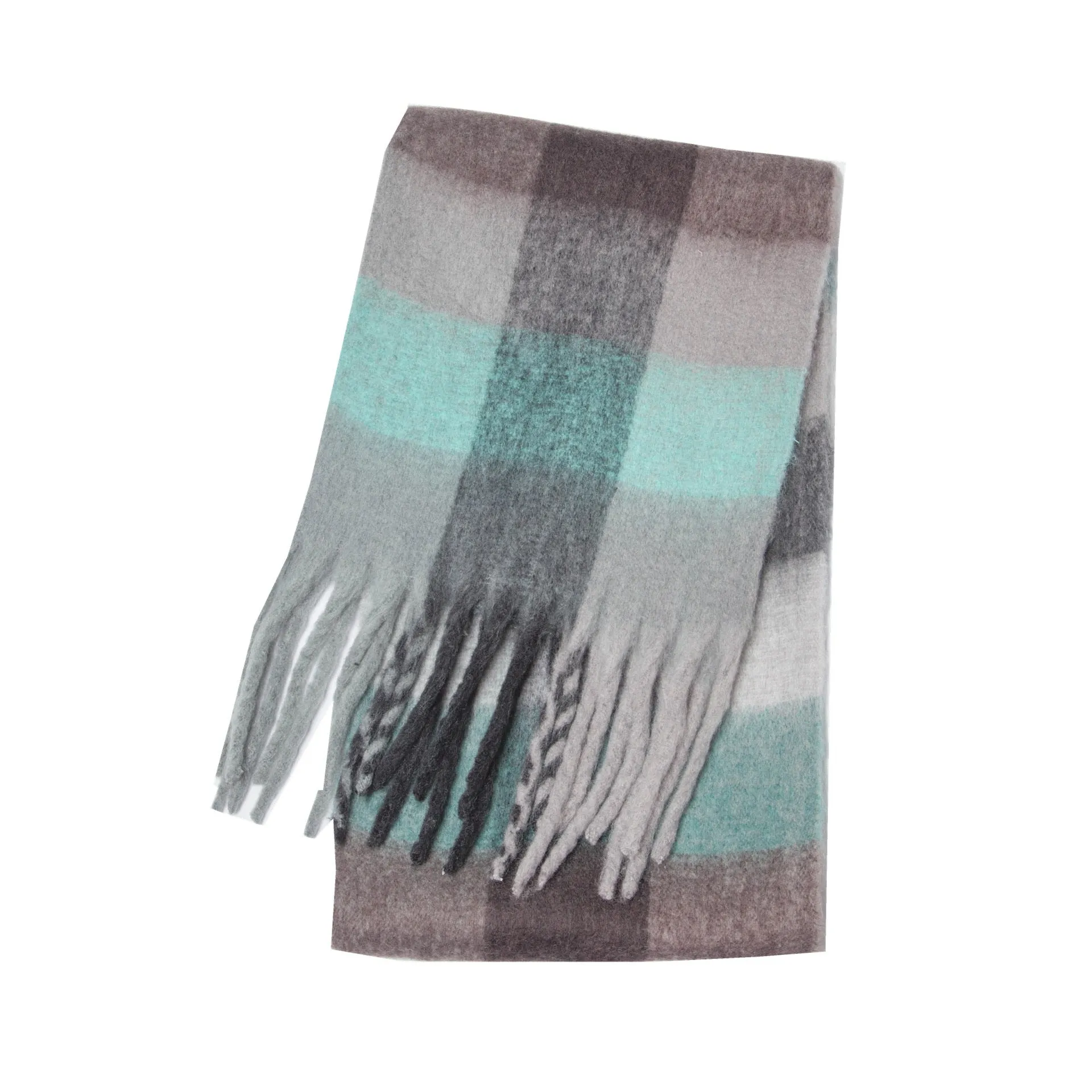 Wholesale Price Luxury Cashmere Blended Bright Colorful Women Blanket Scarf Winter