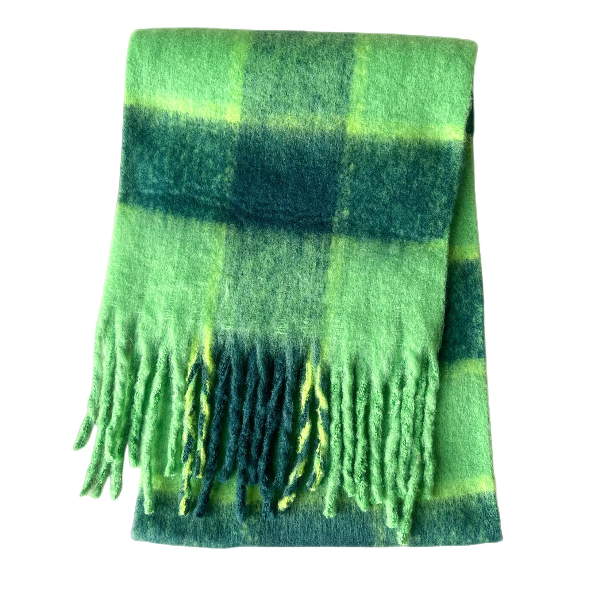 Wholesale Price Luxury Cashmere Blended Bright Colorful Women Blanket Scarf Winter