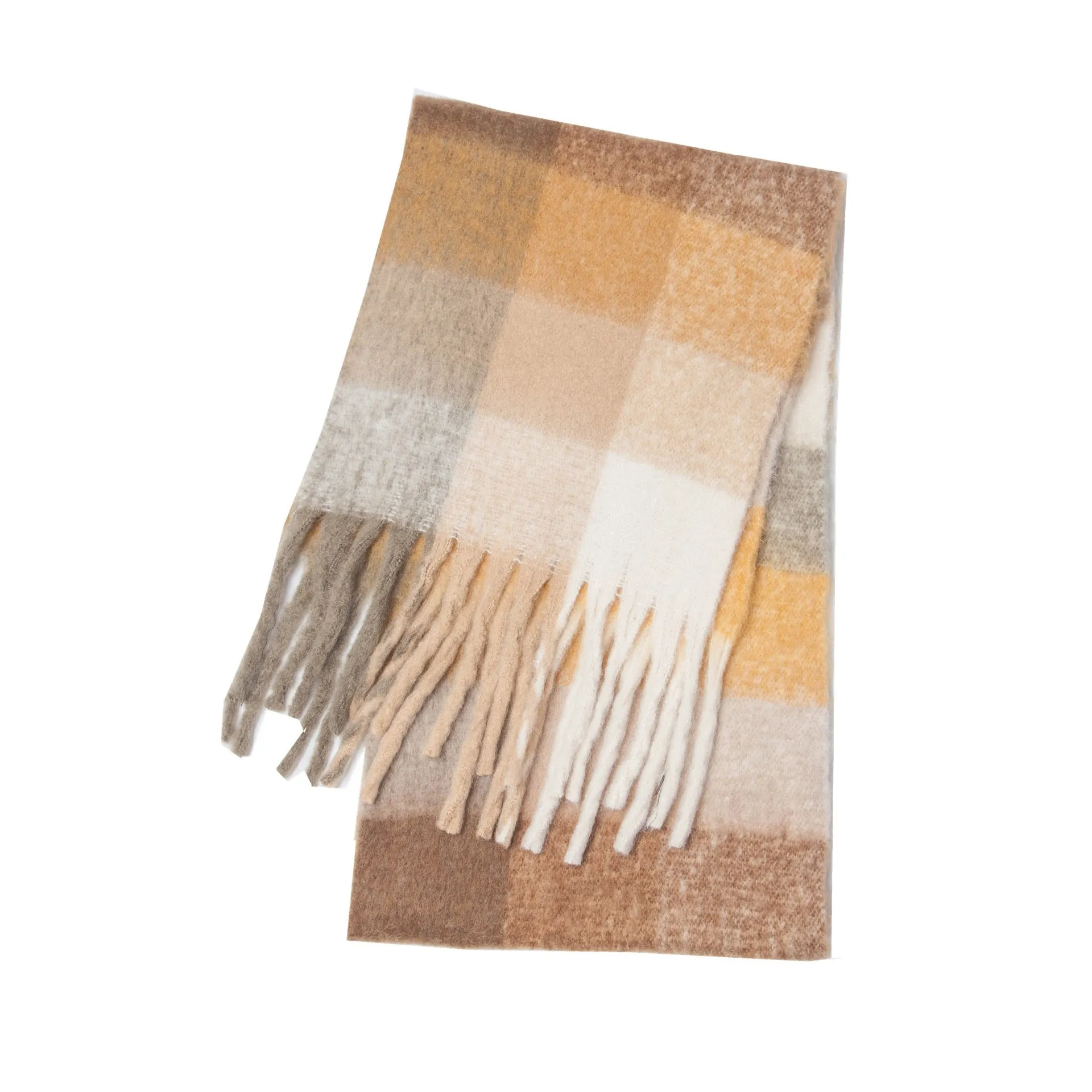 Wholesale Price Luxury Cashmere Blended Bright Colorful Women Blanket Scarf Winter