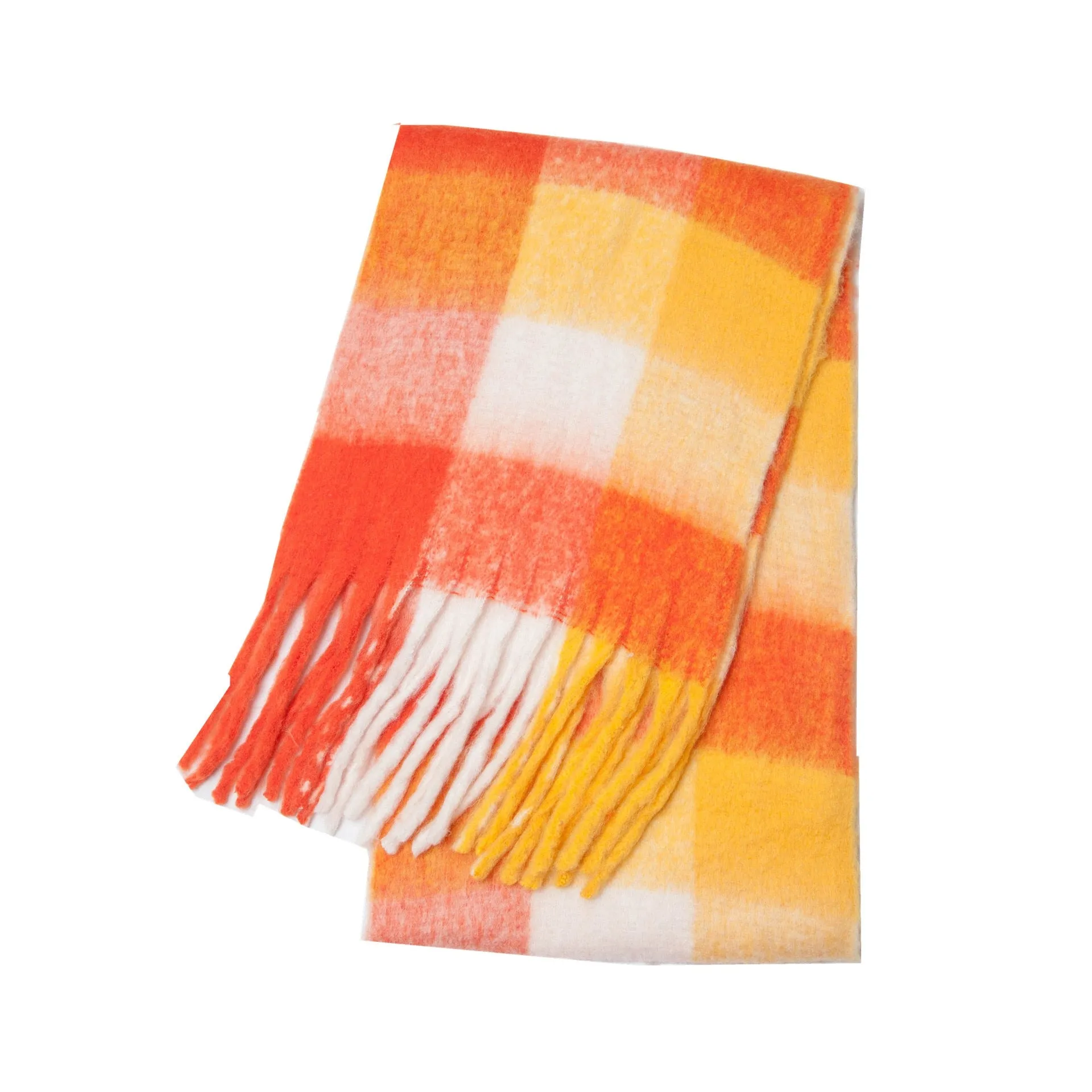 Wholesale Price Luxury Cashmere Blended Bright Colorful Women Blanket Scarf Winter