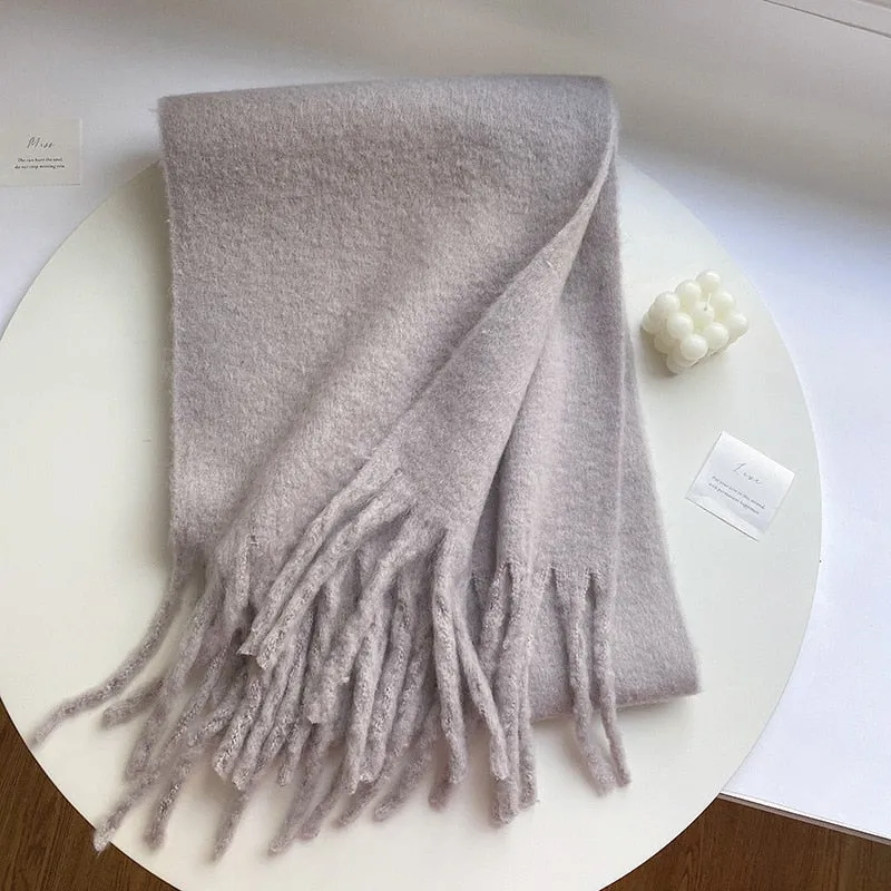Wholesale Price Luxury Cashmere Blended Bright Colorful Women Blanket Scarf Winter