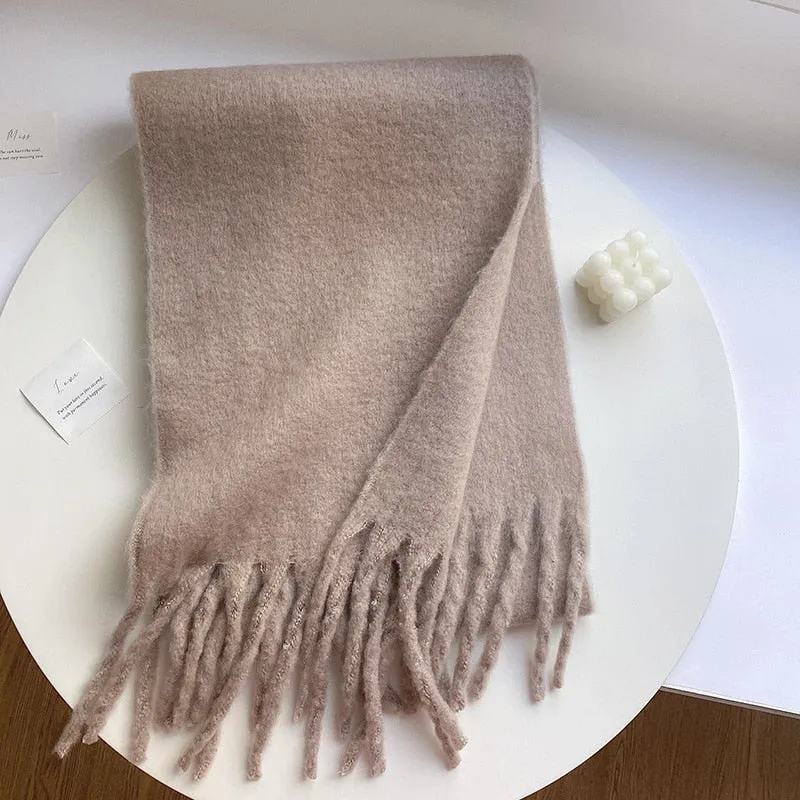 Wholesale Price Luxury Cashmere Blended Bright Colorful Women Blanket Scarf Winter